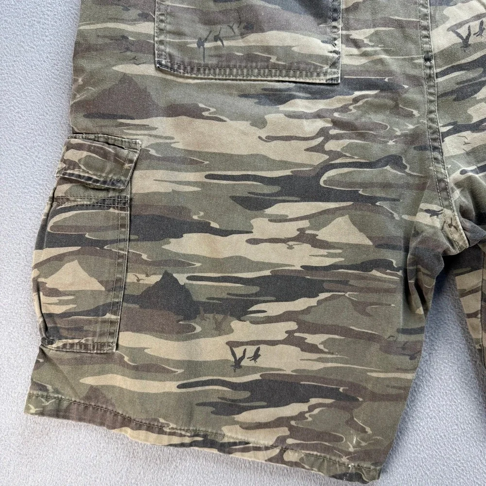 Wrangler‎ Cargo Shorts Men 40 Green Camo Real Comfortable Jeans 60MSWG3 Outdoor